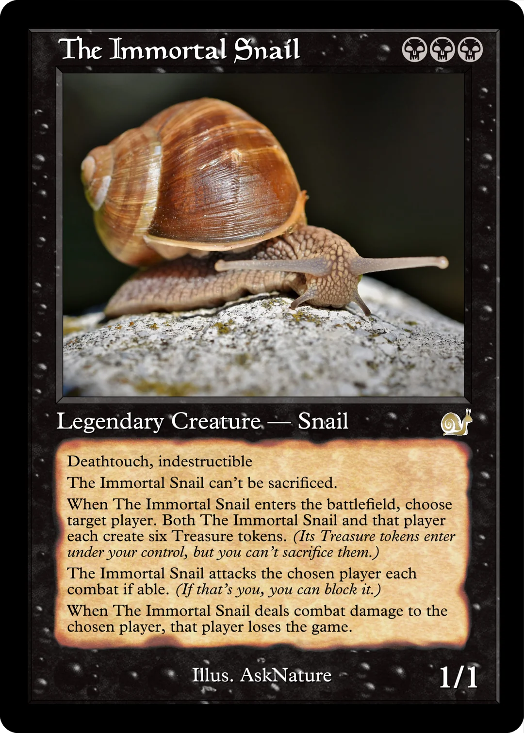 The Immortal Snail Magic Card